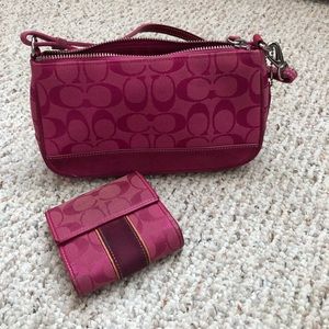 Coach bag and wallet